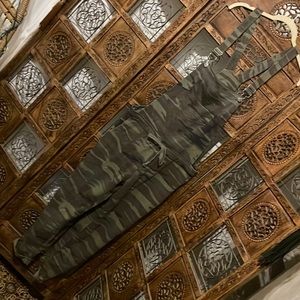 Never worn cozy z supply camo overalls